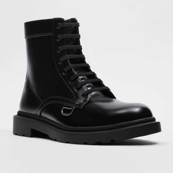 ZARA LACE-UP BOOTS - Picture 2 of 6